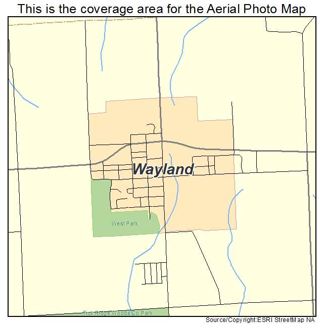 Wayland, IA location map 