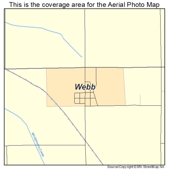 Webb, IA location map 