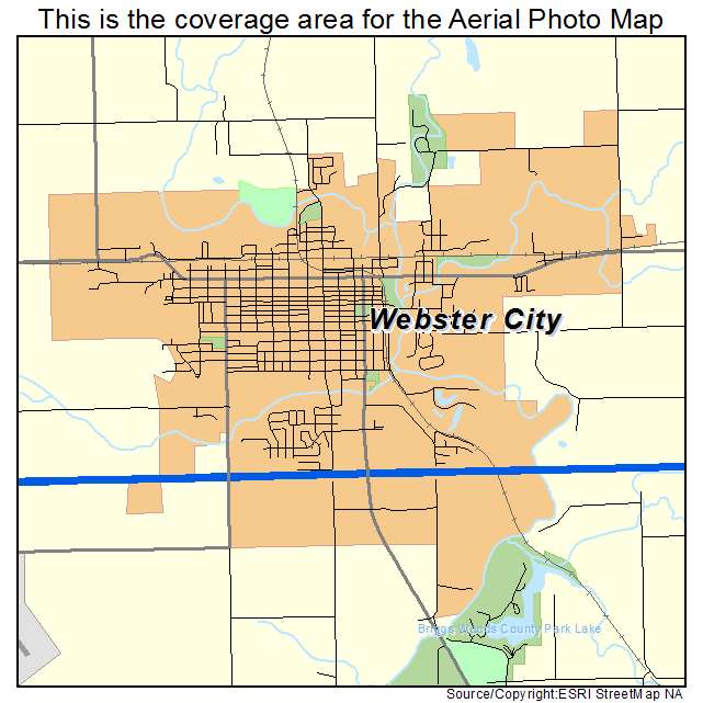 Webster City, IA location map 