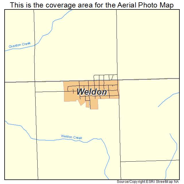 Weldon, IA location map 