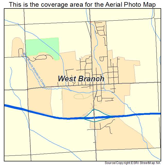 West Branch, IA location map 