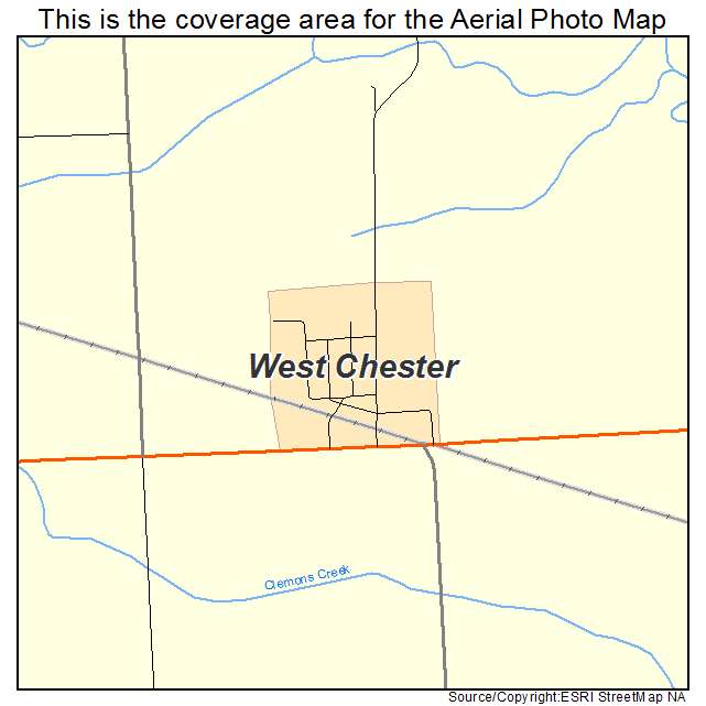 West Chester, IA location map 