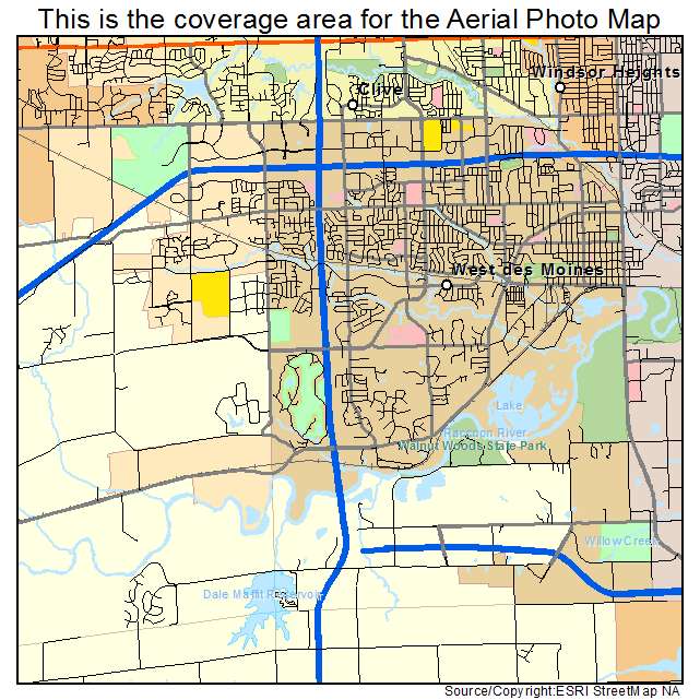 West Des Moines, IA location map 