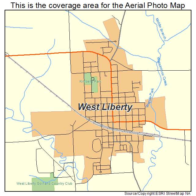 West Liberty, IA location map 