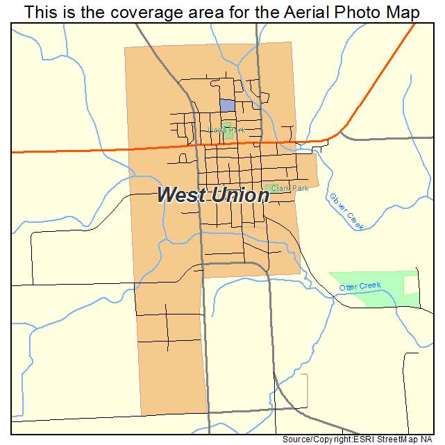West Union, IA location map 