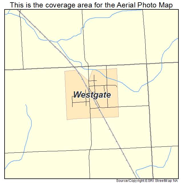 Westgate, IA location map 