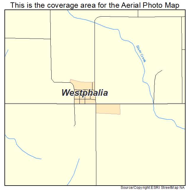 Westphalia, IA location map 