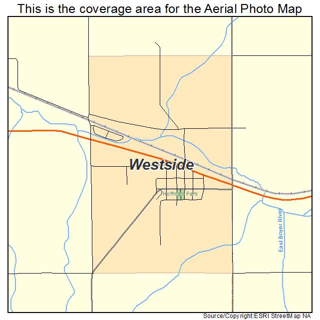 Westside, IA location map 