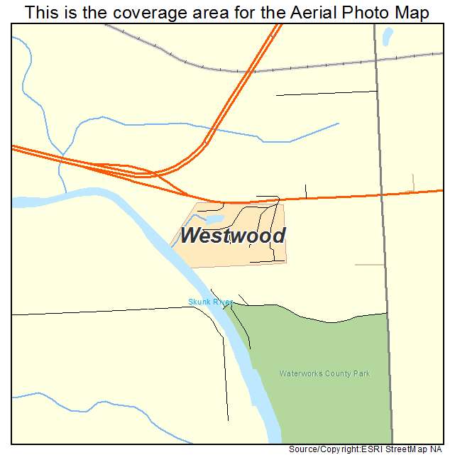 Westwood, IA location map 