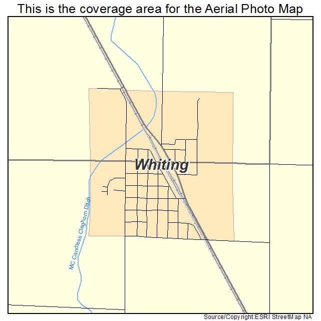 Whiting, IA location map 