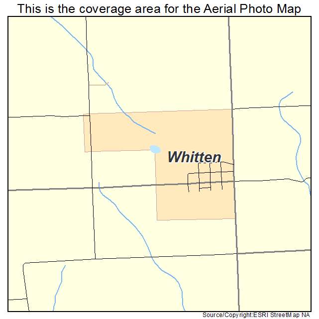 Whitten, IA location map 
