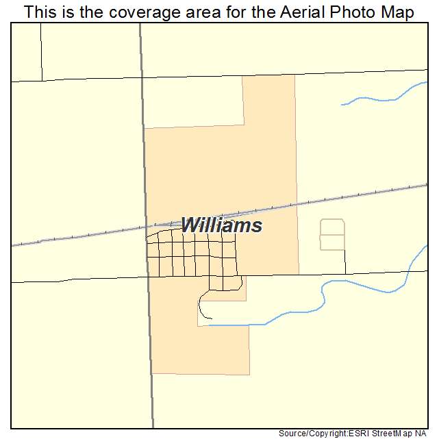 Williams, IA location map 