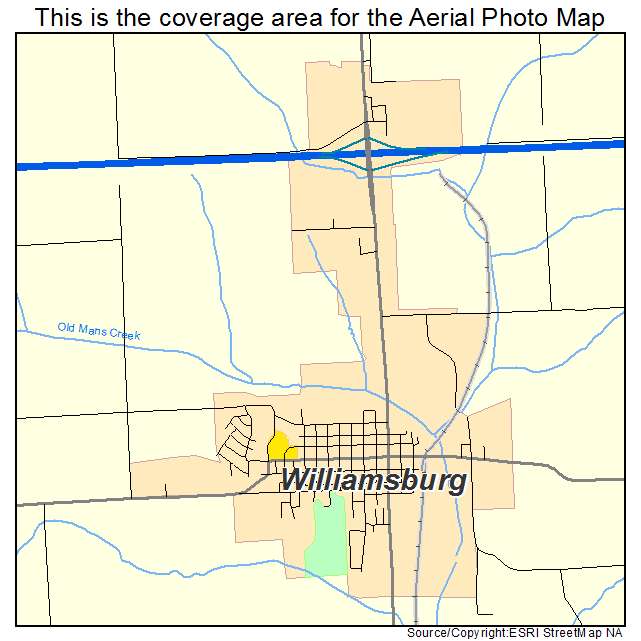 Williamsburg, IA location map 