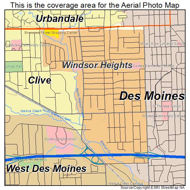 Windsor Heights, IA location map 