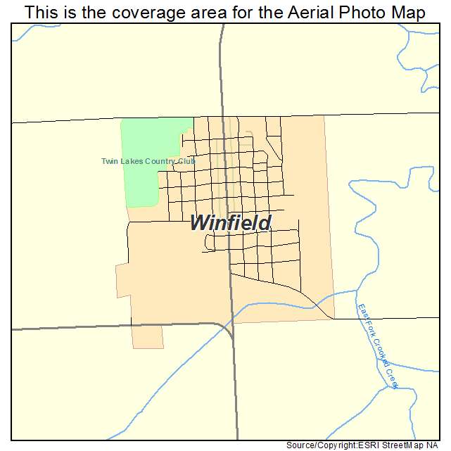 Winfield, IA location map 