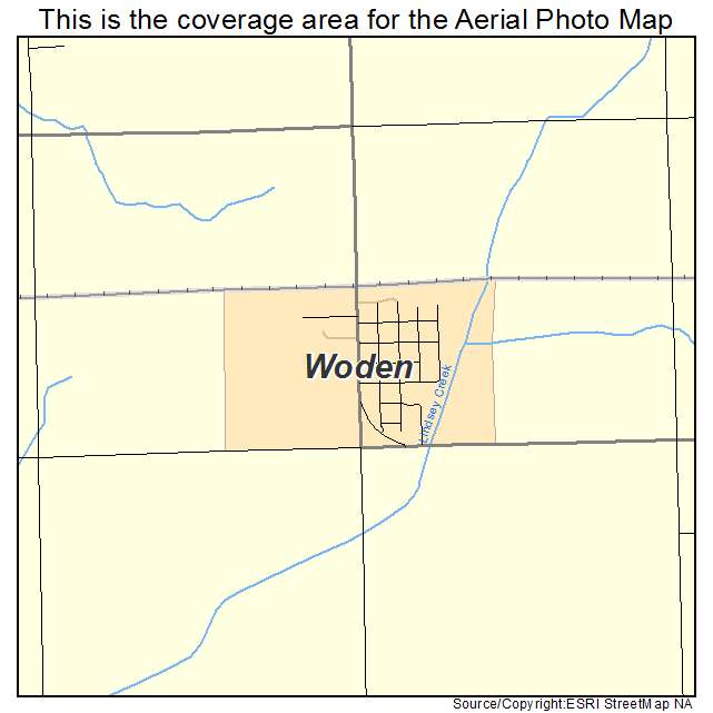 Woden, IA location map 