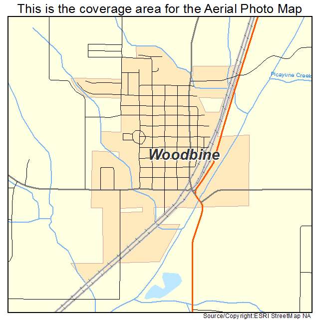 Woodbine, IA location map 