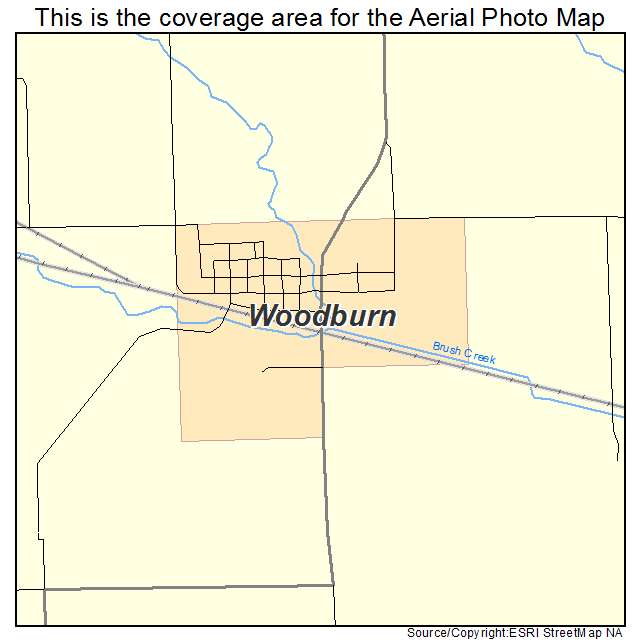 Woodburn, IA location map 