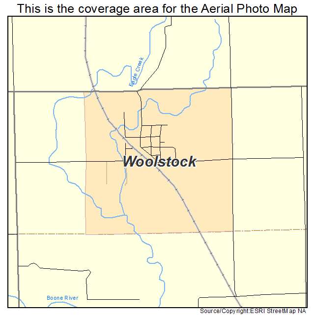 Woolstock, IA location map 