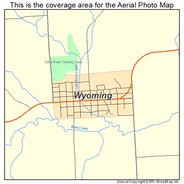 Wyoming, IA location map 