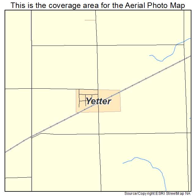 Yetter, IA location map 