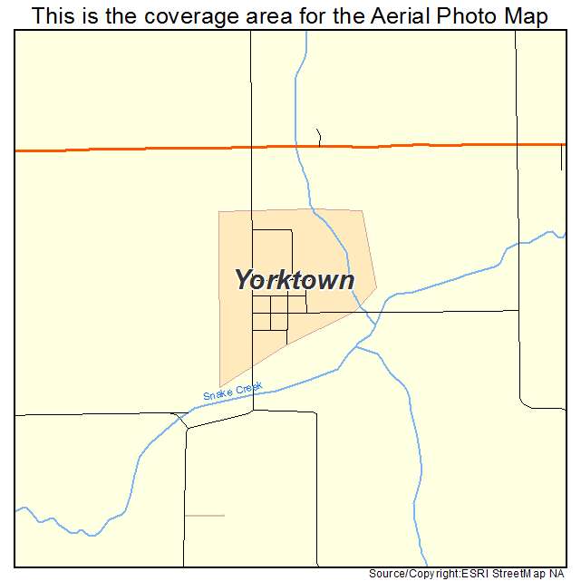 Yorktown, IA location map 
