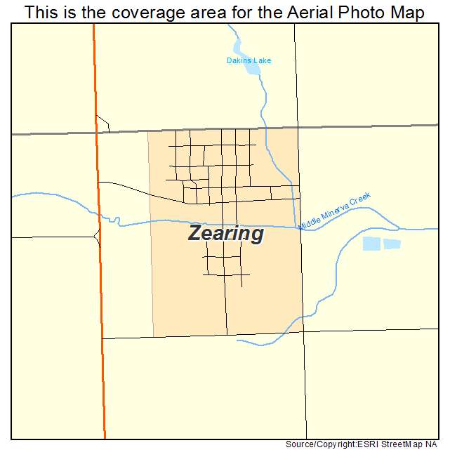 Zearing, IA location map 