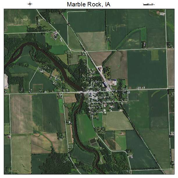 Marble Rock, IA air photo map