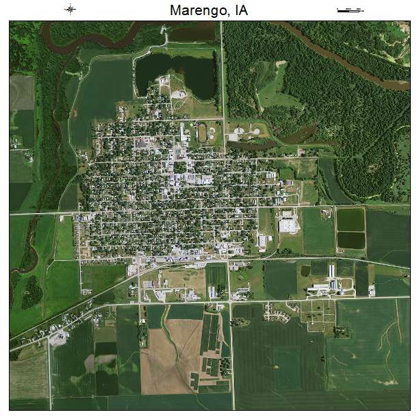 Marengo, IA air photo map