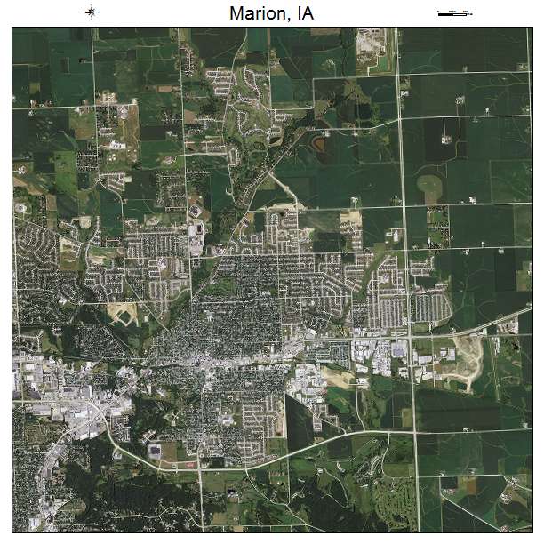 Marion, IA air photo map