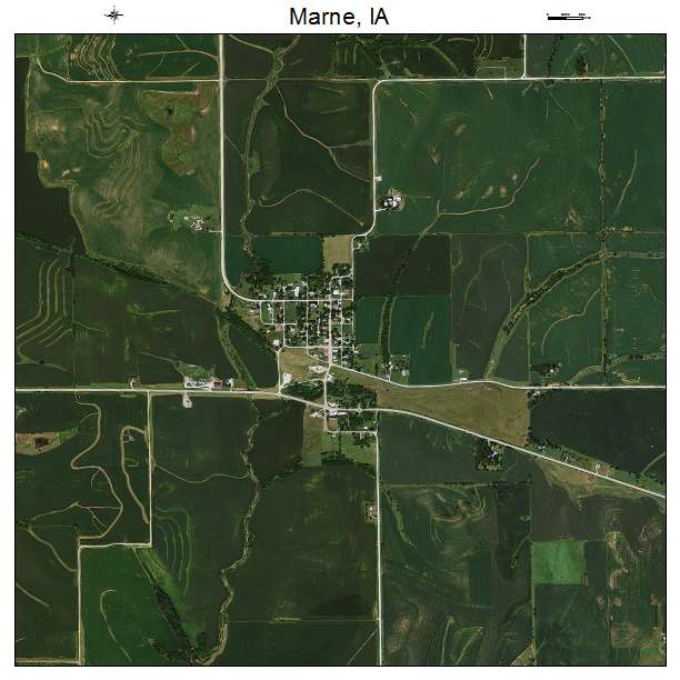 Marne, IA air photo map