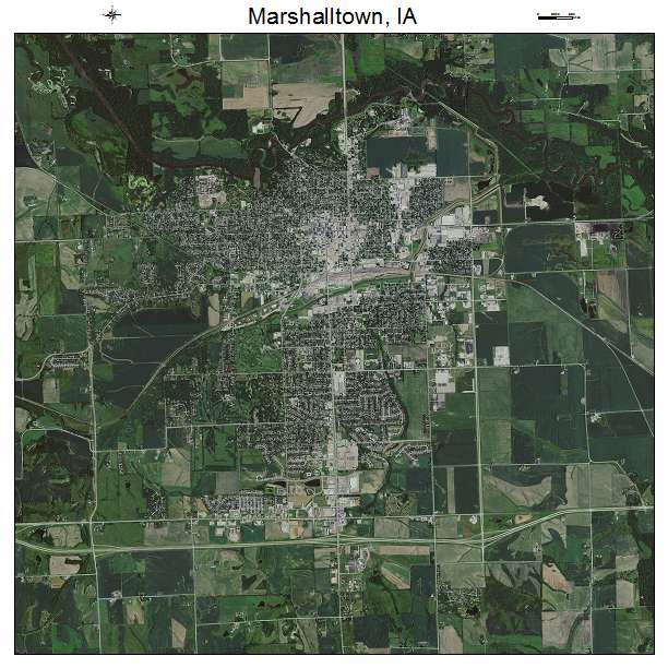 Aerial Photography Map of Marshalltown, 