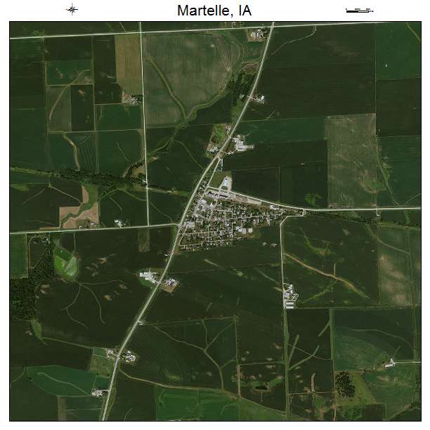 Martelle, IA air photo map