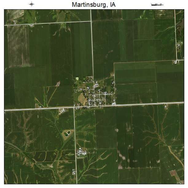 Martinsburg, IA air photo map