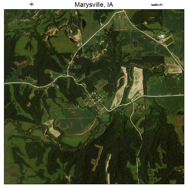 Marysville, IA air photo map