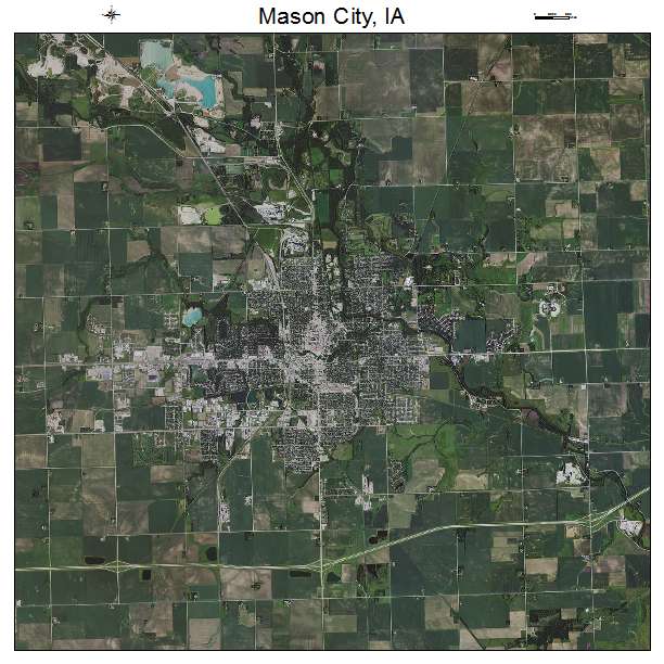 Mason City, IA air photo map