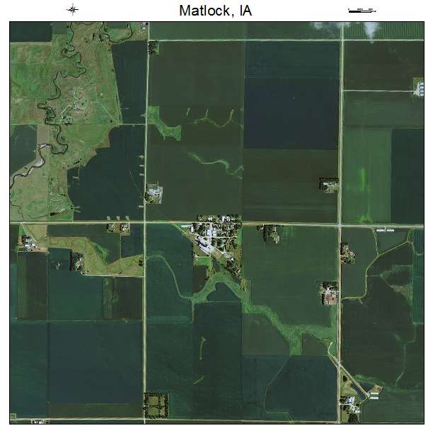 Matlock, IA air photo map