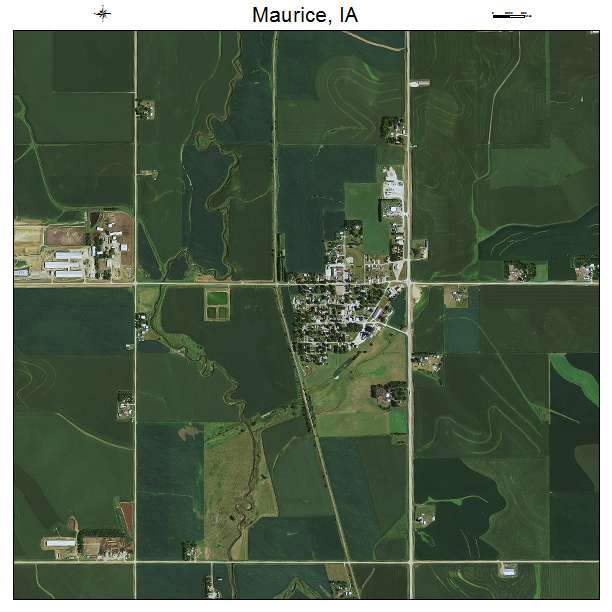 Maurice, IA air photo map