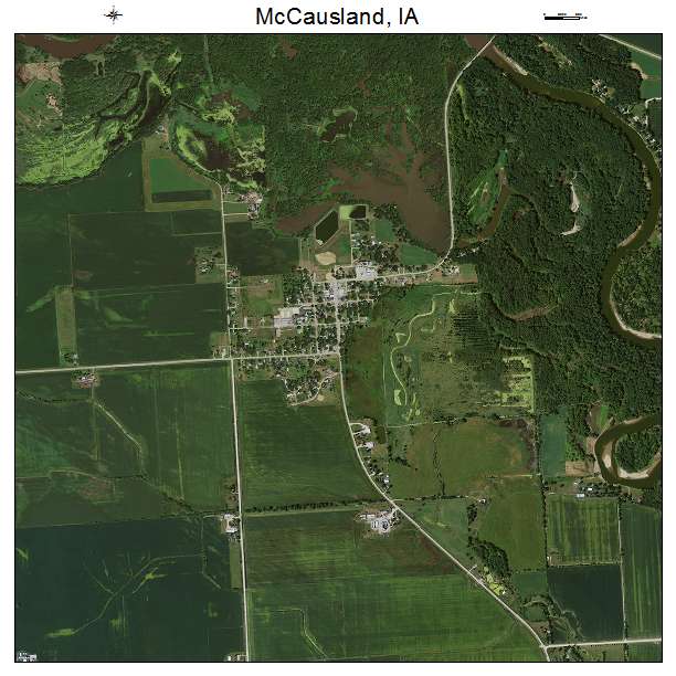 McCausland, IA air photo map