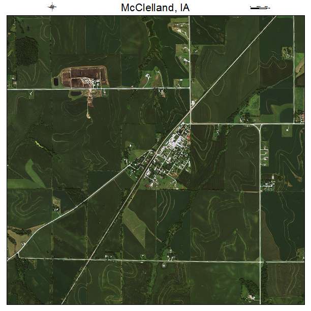 McClelland, IA air photo map
