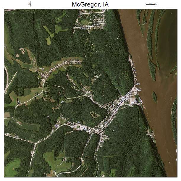 McGregor, IA air photo map