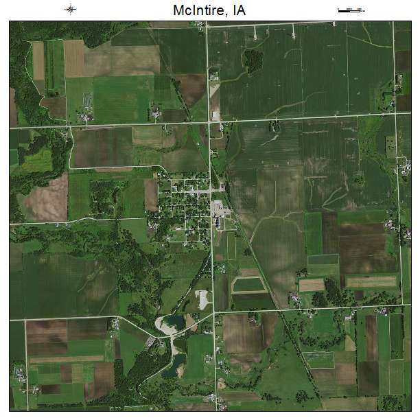 McIntire, IA air photo map