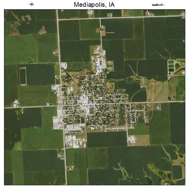 Mediapolis, IA air photo map