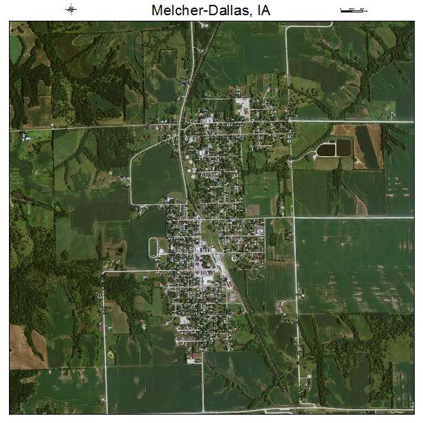 Melcher Dallas, IA air photo map