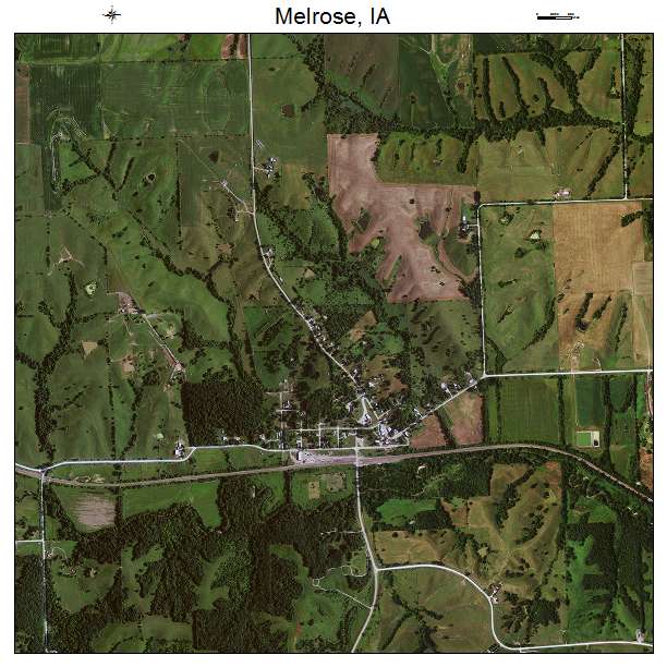 Melrose, IA air photo map