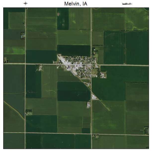 Melvin, IA air photo map