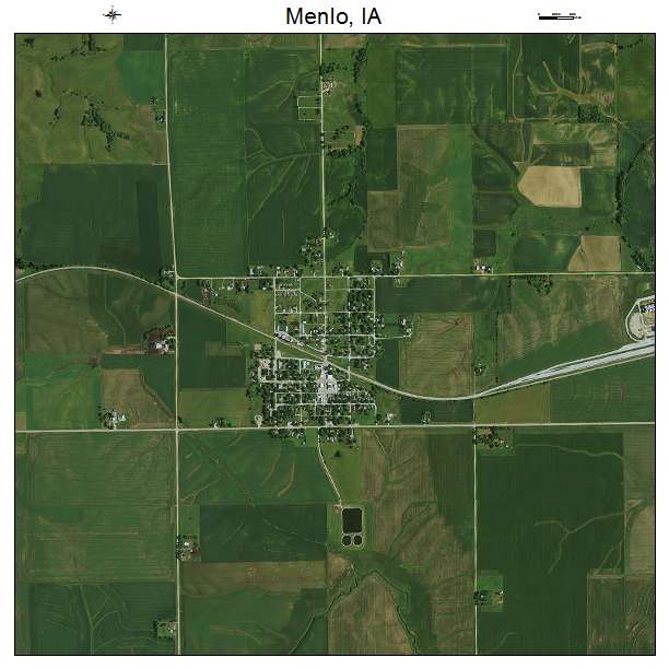 Menlo, IA air photo map