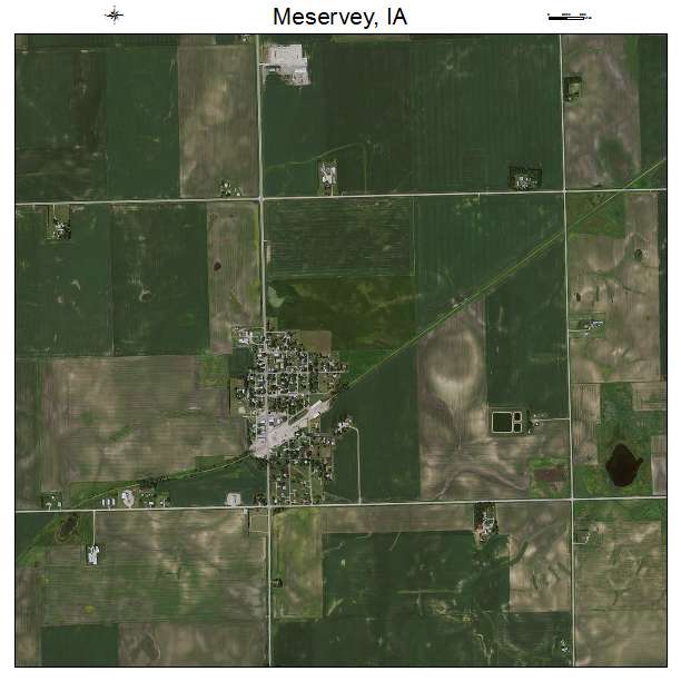 Meservey, IA air photo map
