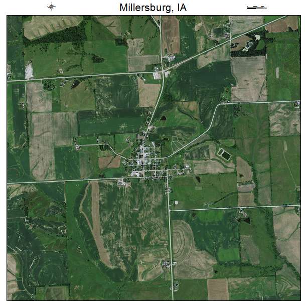 Millersburg, IA air photo map