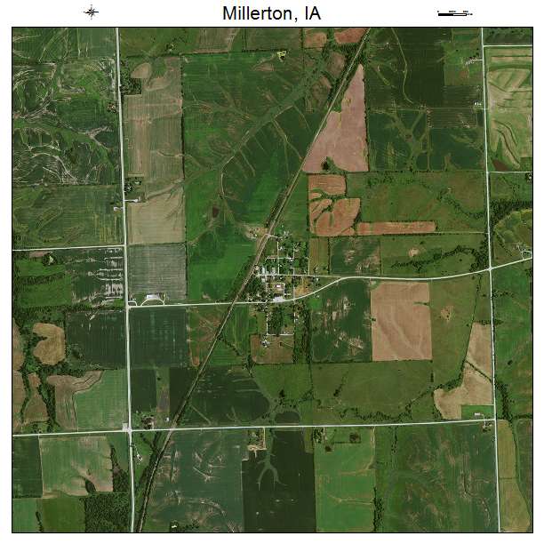 Millerton, IA air photo map